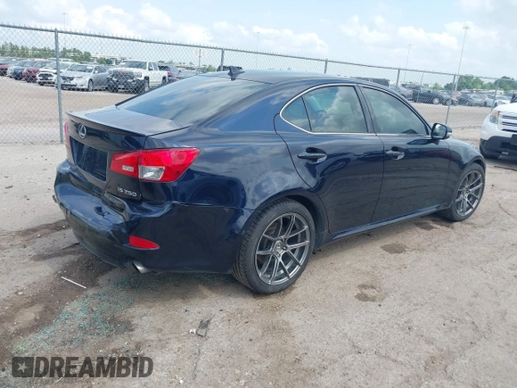 2009 Lexus IS 250 with VIN JTHBK262695090860, listed as a IAAI auction lot 42156105 with 198,796 mi miles and . Bid and sale history available at DreamBid. Image 4.