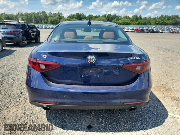 2018 Alfa Romeo Giulia with VIN ZARFAEDNXJ7564294, listed as a Copart auction lot 63896295 with 49,798 mi miles and Clean title. Bid and sale history available at DreamBid. Image 6.
