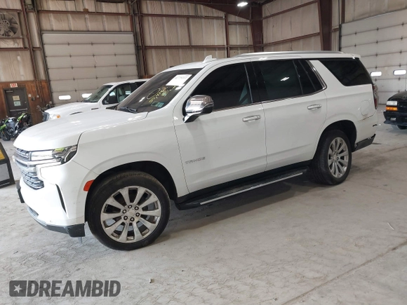 2023 Chevrolet Tahoe Premier with VIN 1GNSKSKD0PR217513, listed as a IAAI auction lot 41779222 with 55,424 mi miles and . Bid and sale history available at DreamBid. Image 21.
