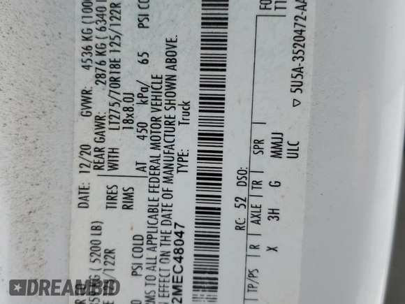 2021 Ford F-250 XL z VIN 1FT7W2BT2MEC48047, wystawiony jako Copart lot #43205595 z przebiegiem 131 192 mil mil oraz Czysty tytuł • Clean title. Historia ofert i sprzedaży dostępna na DreamBid. Obrazek 12.