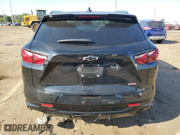 2022 Chevrolet Blazer RS with VIN 3GNKBKRS0NS219177, listed as a Copart auction lot 71610744 with 23,116 mi miles and Salvage title. Bid and sale history available at DreamBid. Image 6.