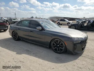2023 BMW 7 Series 760i xDrive with VIN WBA33EJ08PCN66400, listed as a Copart auction lot 44705455 with 0 mi miles and Non Repairable. Bid and sale history available at carsss.com. Image 5.