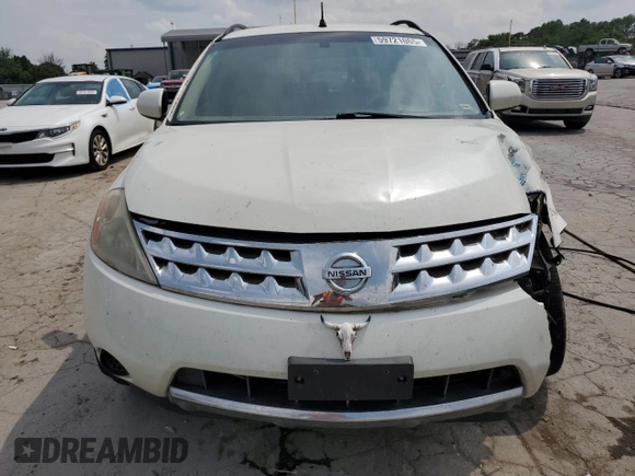 2007 Nissan Murano SL with VIN JN8AZ08W97W629528, listed as a Copart auction lot 59721065 with 256,660 mi miles and Salvage title. Bid and sale history available at DreamBid. Image 5.