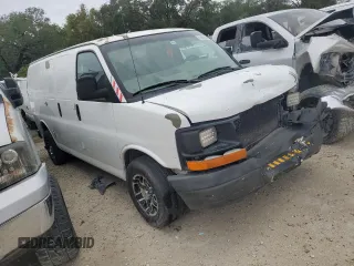 2010 Chevrolet Express Cargo Van with VIN 1GCUGADX3A1128464, listed as a Copart auction lot 83907624 with 318,868 mi miles and Salvage Title. Bid and sale history available at carsss.com. Image 4.