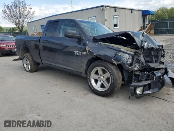 2018 Ram 1500 Express with VIN 1C6RR7FT5JS189099, listed as a Copart auction lot 53643595 with 147,076 mi miles and Salvage title. Bid and sale history available at DreamBid. Image 4.