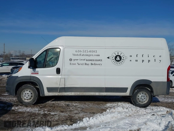 2017 Ram ProMaster Cargo with VIN 3C6TRVDG5HE532880, listed as a IAAI auction lot 41386942 with 129,348 mi miles and . Bid and sale history available at carsss.com. Image 13.
