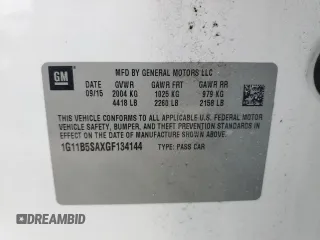 2016 Chevrolet Malibu Limited LS with VIN 1G11B5SAXGF134144, listed as a Copart auction lot 69322994 with 114,651 mi miles and Salvage Title. Bid and sale history available at carsss.com. Image 13.