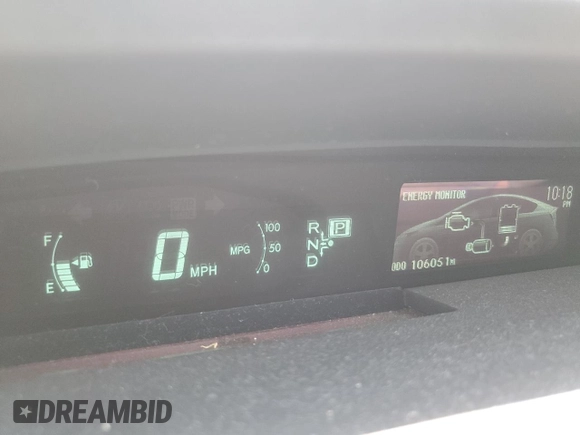 2013 Toyota Prius One with VIN JTDKN3DUXD1687268, listed as a Copart auction lot 60276205 with 106,051 mi miles and Salvage title. Bid and sale history available at DreamBid. Image 9.