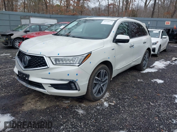 2019 Acura MDX Sport Hybrid w/Advance Pkg with VIN 5J8YD7H77KL000596, listed as a IAAI auction lot 41540974 with 89,378 mi miles. Bid and sale history available at carsss.com. Image 17.