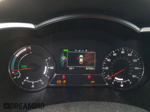 2015 Kia Optima Hybrid with VIN KNAGM4AD2F5077523, listed as a Copart auction lot 52994625 with 87,729 mi miles and Salvage Title. Bid and sale history available at carsss.com. Image 9.