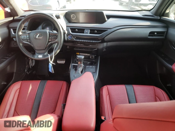 2021 Lexus UX with VIN JTHR9JBH3M2053774, listed as a Copart auction lot 44248563 with 35,833 mi miles. Bid and sale history available at carsss.com. Image 8.