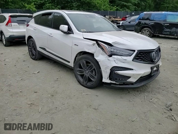 2021 Acura RDX w/A-Spec Package with VIN 5J8TC2H68ML048375, listed as a Copart auction lot 57971645 with Not provided miles and Salvage title. Bid and sale history available at DreamBid. Image 14.