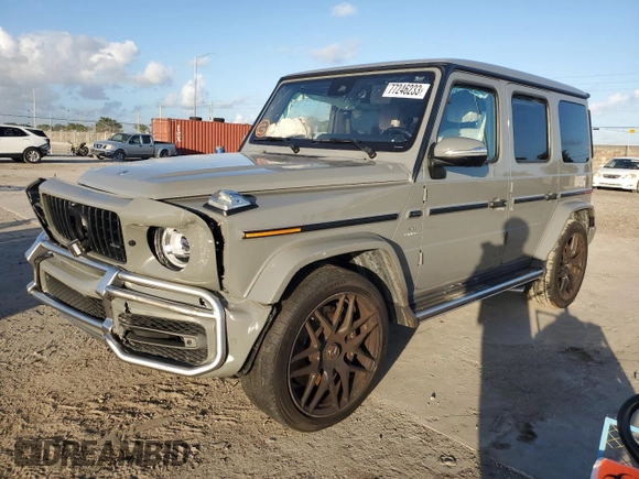 2021 Mercedes-Benz G 63 AMG with VIN W1NYC7HJXMX386092, listed as a Copart auction lot 77246233 with Not Provided miles and . Bid and sale history available at DreamBid. Image 1.