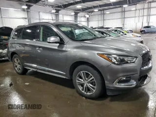 2019 Infiniti QX60 Luxe with VIN 5N1DL0MM7KC567163, listed as a Copart auction lot 49100445 with 89,030 mi miles and Salvage title. Bid and sale history available at DreamBid. Image 4.