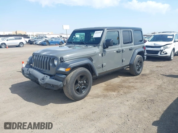 2020 Jeep Wrangler Unlimited Sport S z VIN 1C4HJXDN2LW261730, wystawiony jako IAAI lot #42034942 z przebiegiem 61 465 mil mil oraz . Historia ofert i sprzedaży dostępna na DreamBid. Obrazek 2.
