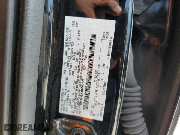 2018 Ford F-150 XL z VIN 1FTEW1CGXJKD03778, wystawiony jako Copart lot #55851425 z przebiegiem 83 918 mil mil oraz Czysty tytuł • Clean title. Historia ofert i sprzedaży dostępna na DreamBid. Obrazek 12.