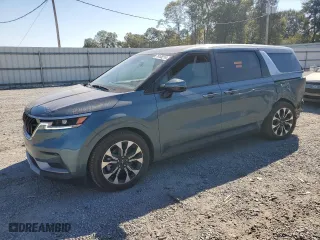 2023 Kia Carnival EX with VIN KNDNC5H34P6225702, listed as a Copart auction lot 76108214 with 50,241 mi miles and Salvage Title. Bid and sale history available at carsss.com. Image 1.
