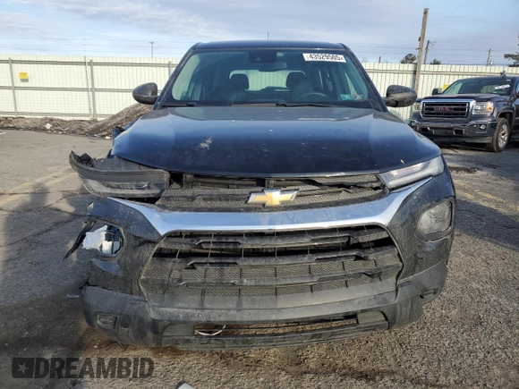 2021 Chevrolet TrailBlazer LS with VIN KL79MNSL0MB122381, listed as a Copart auction lot 43529505 with 46,860 mi miles and Salvage Title. Bid and sale history available at carsss.com. Image 5.