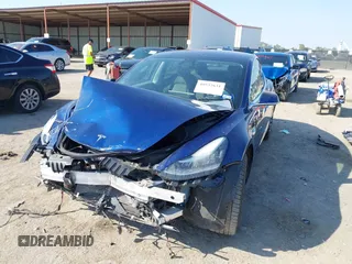 2018 Tesla Model 3 Long Range Battery with VIN 5YJ3E1EA6JF027065, listed as a IAAI auction lot 40532631 with 55,316 mi miles. Bid and sale history available at carsss.com. Image 2.