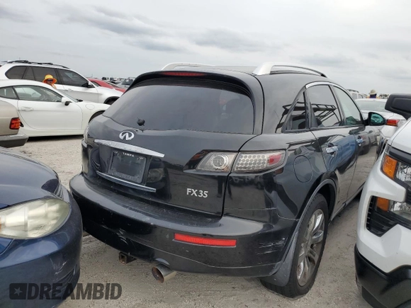 2005 Infiniti FX35 with VIN JNRAS08W95X204141, listed as a Copart auction lot 75446294 with 0 mi miles and Salvage Title. Bid and sale history available at carsss.com. Image 3.