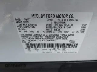 2018 Ford Explorer XLT with VIN 1FM5K7DHXJGA03632, listed as a IAAI auction lot 41748969 with 120,243 mi miles and . Bid and sale history available at DreamBid. Image 9.