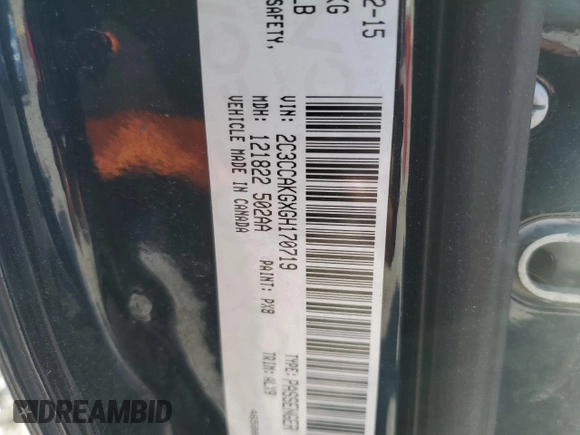 2016 Chrysler 300 with VIN 2C3CCAKGXGH170719, listed as a Copart auction lot 53145945 with 278,230 mi miles and Salvage Title. Bid and sale history available at carsss.com. Image 12.