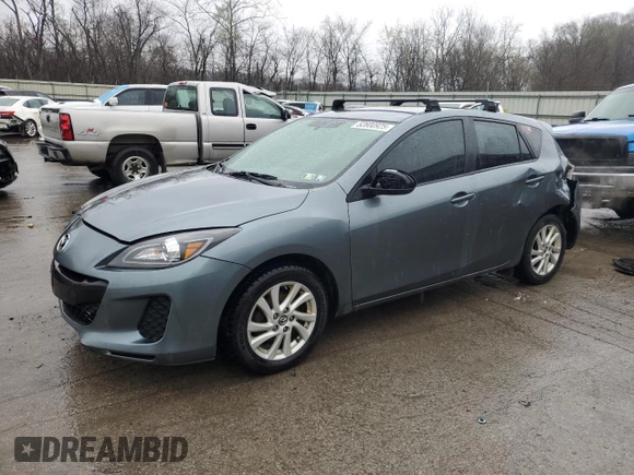 2013 Mazda 3 i Touring with VIN JM1BL1LP1D1814043, listed as a Copart auction lot 52600925 with 163,821 mi miles and Salvage Title. Bid and sale history available at carsss.com. Image 1.