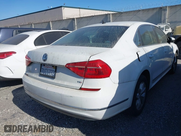 2016 Volkswagen Passat S with VIN 1VWAT7A3XGC036460, listed as a IAAI auction lot 42466059 with 91,672 mi miles and . Bid and sale history available at DreamBid. Image 4.