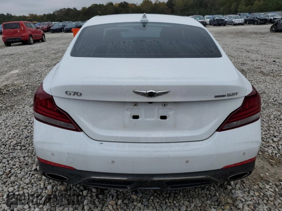 2019 Genesis G70 3.3T Advanced with VIN KMTG34LE6KU014762, listed as a Copart auction lot 79920954 with 143,211 mi miles and Salvage Title. Bid and sale history available at carsss.com. Image 6.