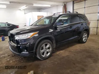 2014 Toyota Highlander Limited with VIN 5TDDCRFH3ES005028, listed as a Copart auction lot 51799655 with 196,537 mi miles and Salvage title. Bid and sale history available at DreamBid. Image 1.