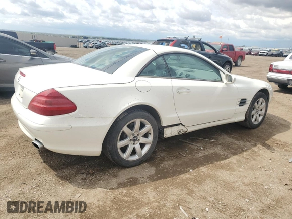 2003 Mercedes-Benz SL 500 with VIN WDBSK75F53F041507, listed as a Copart auction lot 55630925 with 129,451 mi miles and Salvage title. Bid and sale history available at DreamBid. Image 3.