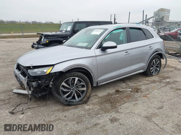 2022 Audi Q5 S line Premium Plus with VIN WA1EAAFY5N2058178, listed as a IAAI auction lot 40869433 with 21,931 mi miles. Bid and sale history available at carsss.com. Image 18.