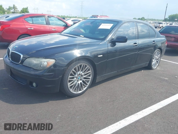2008 BMW 7 Series 750i with VIN WBAHL83518DT11907, listed as a IAAI auction lot 42553319 with 185,925 mi miles and . Bid and sale history available at DreamBid. Image 2.