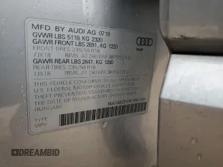 2019 Audi Q3 Premium with VIN WA1AECF33K1081284, listed as a Copart auction lot 37348383 with 84,909 mi miles. Bid and sale history available at carsss.com. Image 14.