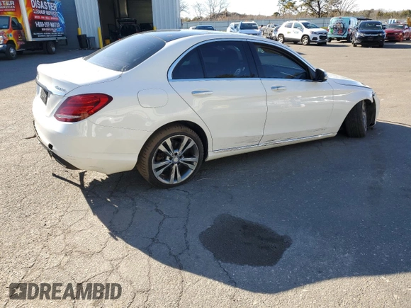 2017 Mercedes-Benz C 300 with VIN 55SWF4KB8HU209903, listed as a Copart auction lot 45295475 with Not Provided miles and Salvage Title. Bid and sale history available at carsss.com. Image 3.