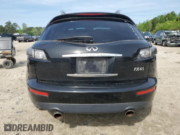 2006 Infiniti FX with VIN JNRBS08W56X401362, listed as a Copart auction lot 54394305 with 146,540 mi miles and Clean Title. Bid and sale history available at carsss.com. Image 6.