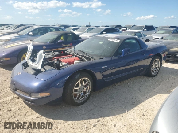 2004 Chevrolet Corvette Z06 with VIN 1G1YY12S545126887, listed as a Copart auction lot 76191164 with 0 mi miles and Salvage Title. Bid and sale history available at carsss.com. Image 1.