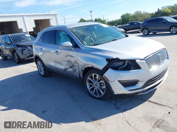 2019 Lincoln MKC Select with VIN 5LMCJ2C95KUL37381, listed as a IAAI auction lot 41892516 with 25,336 mi miles. Bid and sale history available at carsss.com. Image 1.