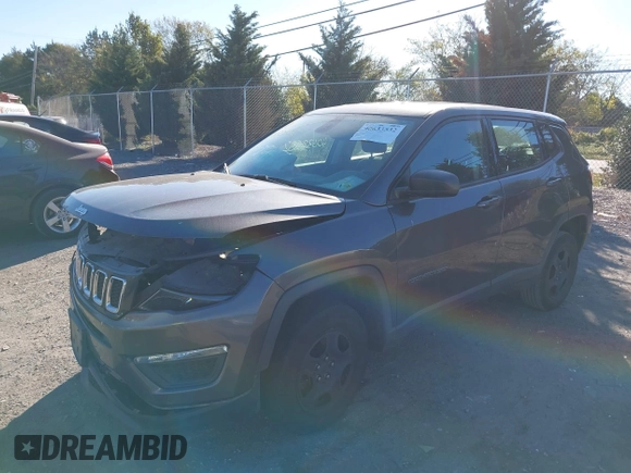 2018 Jeep Compass Sport with VIN 3C4NJDAB7JT481279, listed as a IAAI auction lot 40633532 with 87,675 mi miles and . Bid and sale history available at DreamBid. Image 17.