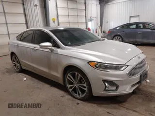 2019 Ford Fusion Titanium with VIN 3FA6P0D9XKR152553, listed as a IAAI auction lot 41603426 with 129,993 mi miles. Bid and sale history available at carsss.com. Image 1.