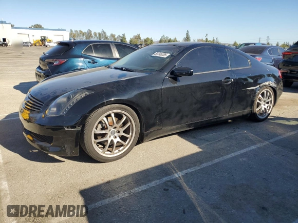 2006 Infiniti G35 Coupe with VIN JNKCV54E06M711053, listed as a Copart auction lot 50396285 with 191,565 mi miles and Salvage Title. Bid and sale history available at carsss.com. Image 1.