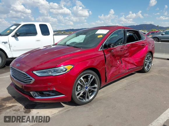 2017 Ford Fusion Titanium with VIN 3FA6P0K98HR207447, listed as a IAAI auction lot 42422213 with 59,549 mi miles and . Bid and sale history available at DreamBid. Image 17.