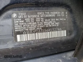 2006 BMW 3 Series 330xi with VIN WBAVD33556KL52746, listed as a Copart auction lot 83674684 with 0 mi miles and Salvage Title. Bid and sale history available at carsss.com. Image 14.