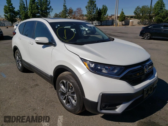 2022 Honda CR-V EX with VIN 7FARW2H57NE038680, listed as a Copart auction lot 64337872 with 498 mi miles. Bid and sale history available at carsss.com. Image 1.