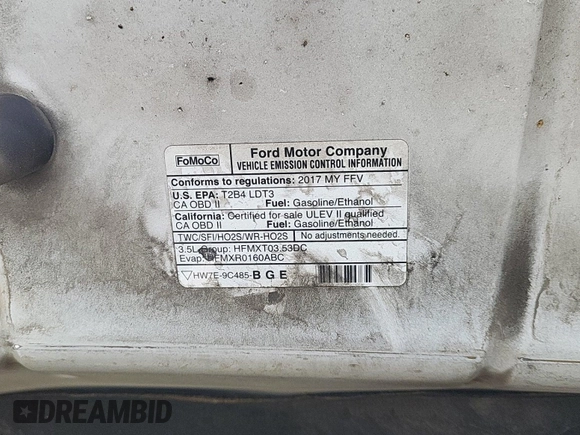 2017 Ford F-150 XL with VIN 1FTEX1C80HKC55899, listed as a IAAI auction lot 42714227 with 224,584 mi miles and . Bid and sale history available at DreamBid. Image 5.