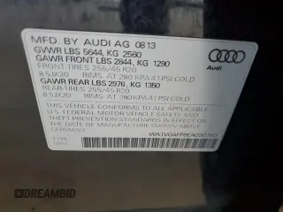 2014 Audi SQ5 Prestige with VIN WA1VGAFP8EA030743, listed as a Copart auction lot 76063284 with 109,152 mi miles and Salvage Title. Bid and sale history available at carsss.com. Image 13.