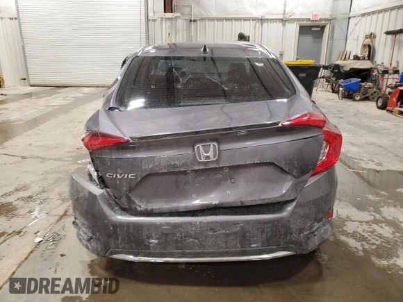 2019 Honda Civic Sedan EX with VIN 19XFC1F34KE016558, listed as a Copart auction lot 46137825 with 0 mi miles and Salvage Title. Bid and sale history available at carsss.com. Image 6.