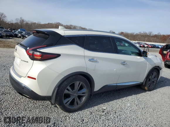 2019 Nissan Murano SL z VIN 5N1AZ2MJ2KN130033, wystawiony jako Copart lot #83350424 z przebiegiem 108 054 mil mil oraz Szkoda całkowita • Salvage title. Historia ofert i sprzedaży dostępna na DreamBid. Obrazek 3.