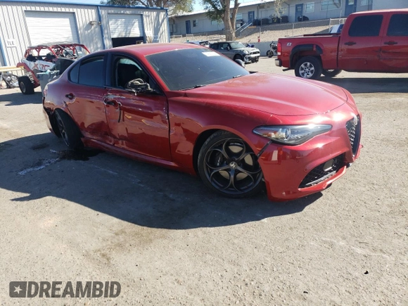 2019 Alfa Romeo Giulia Ti Sport with VIN ZARFAMBN0K7606082, listed as a Copart auction lot 74362754 with 0 mi miles and Salvage Title. Bid and sale history available at carsss.com. Image 4.