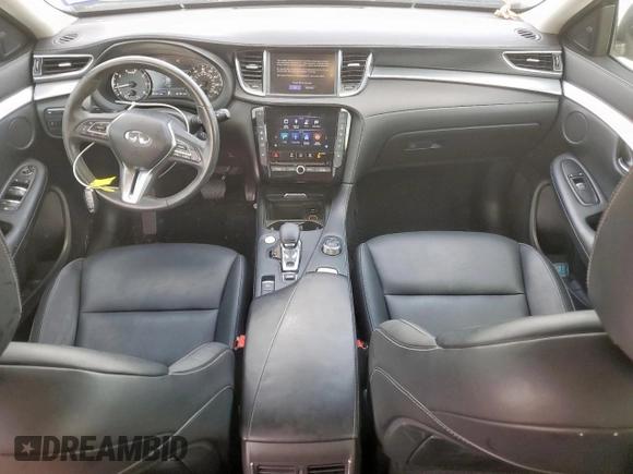 2019 Infiniti QX50 Luxe with VIN 3PCAJ5M12KF133509, listed as a Copart auction lot 57628305 with 52,127 mi miles and Salvage title. Bid and sale history available at DreamBid. Image 8.